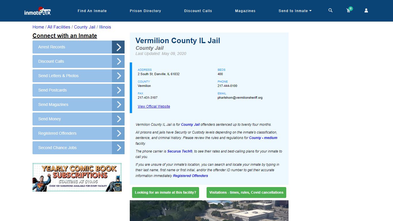 Vermilion County IL Jail - Inmate Locator - Danville, IL
